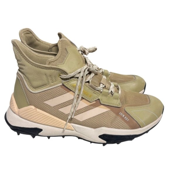 Adidas Terrex Hyperblue Rain Ready Mid Hiking Shoes Women's 10 Tan Waterproof - Picture 1 of 9